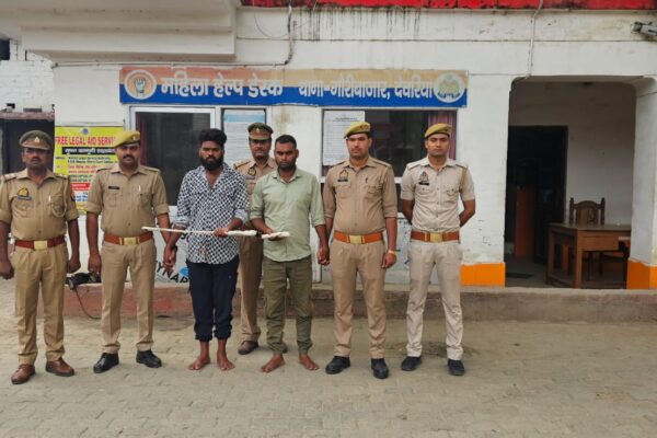 गौरीबाजार पुलिस ने सोशल मीडिया पर पिस्टल और तलवार लहराने वाले दो अभियुक्तों को असलहा और कारतूस सहित किया गिरफ्तार